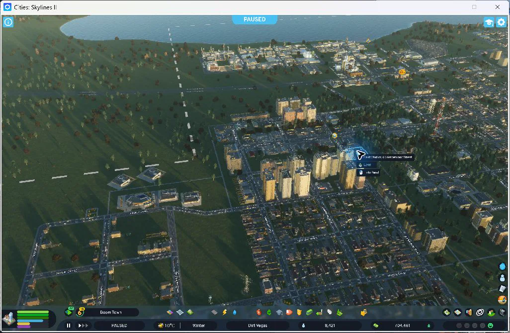 The city at the start of the session.