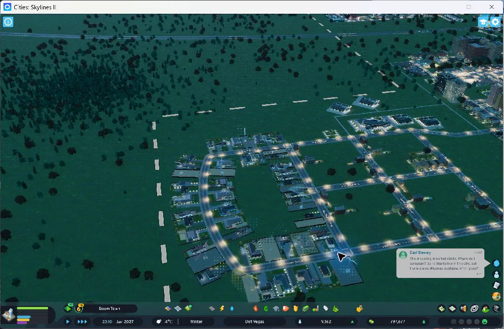 The northern extension under construction on land the city already owned.