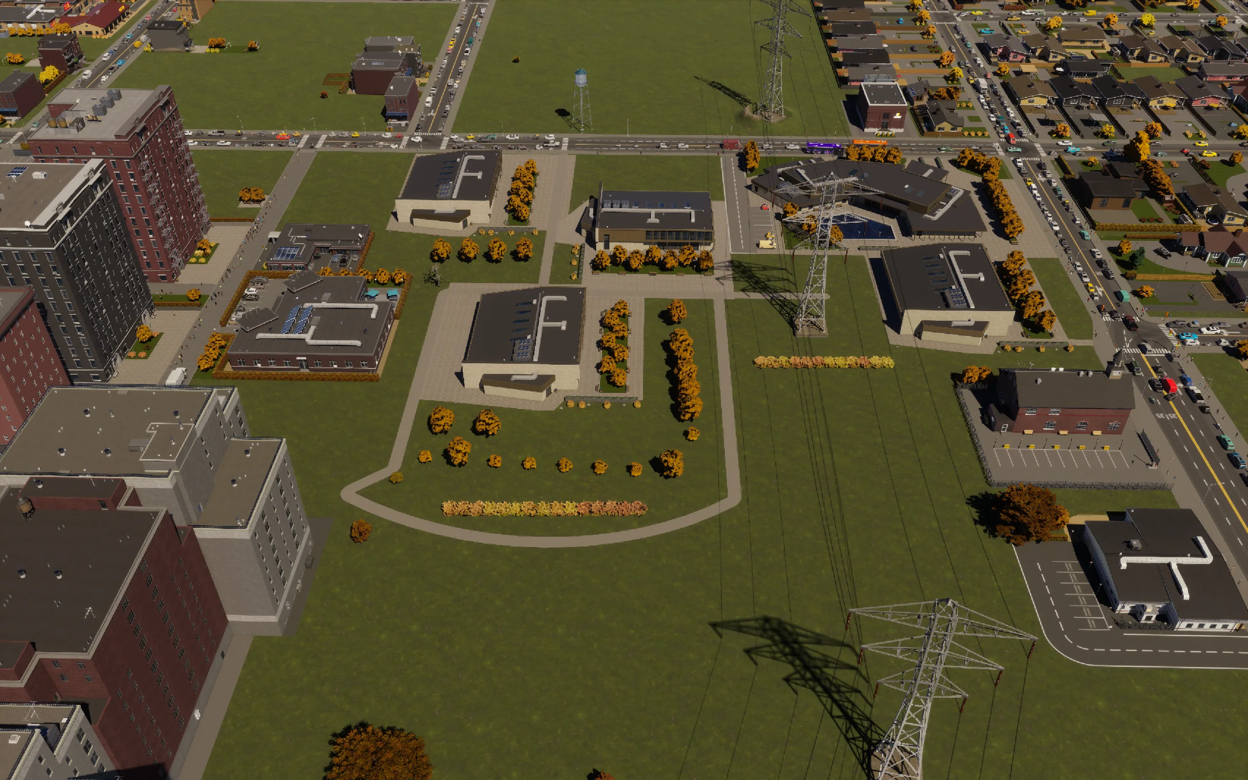Garden loop and initial planting during construction
