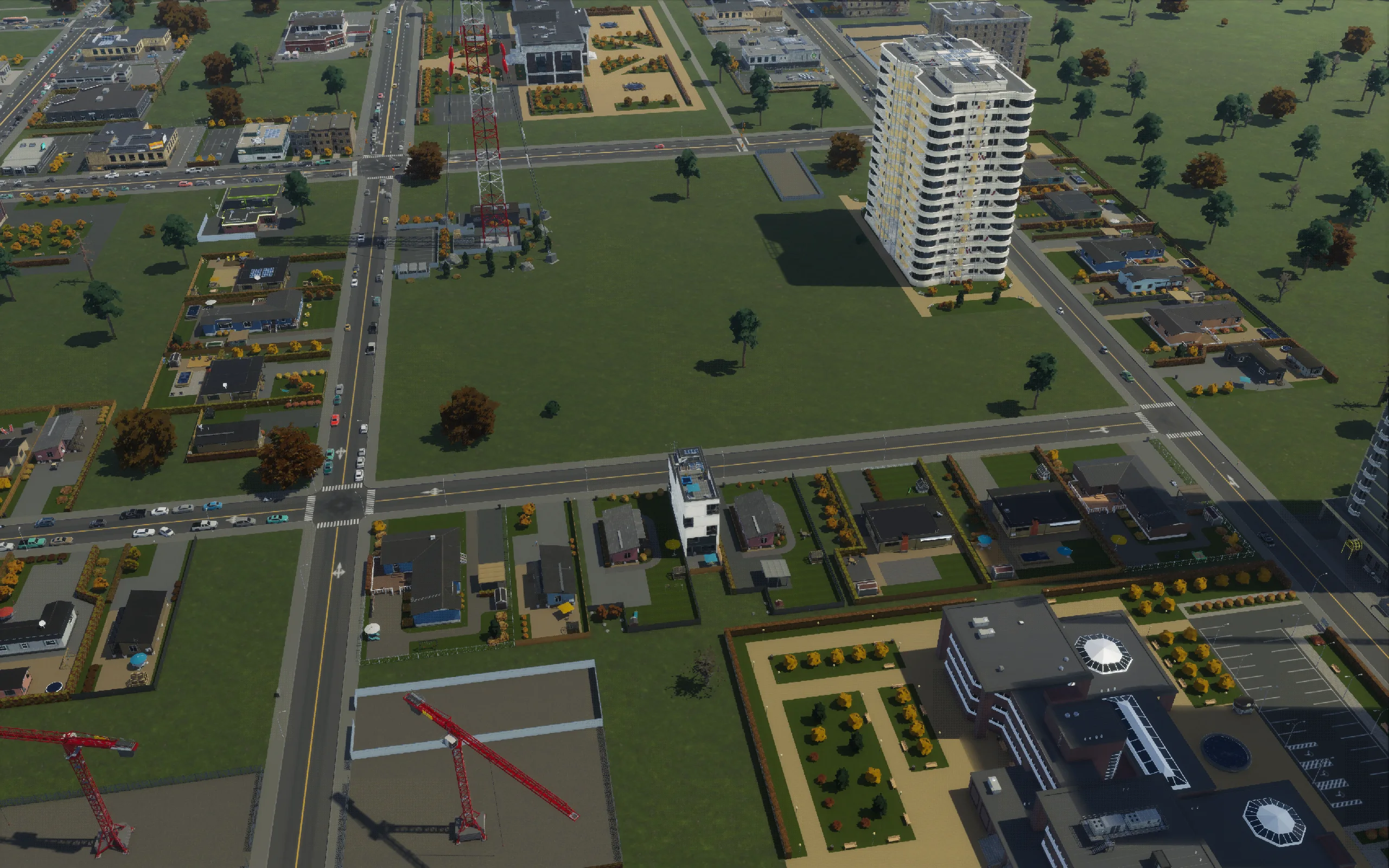 Polaris Suites and Baltar Pines at different scales, with the welfare office nearby.