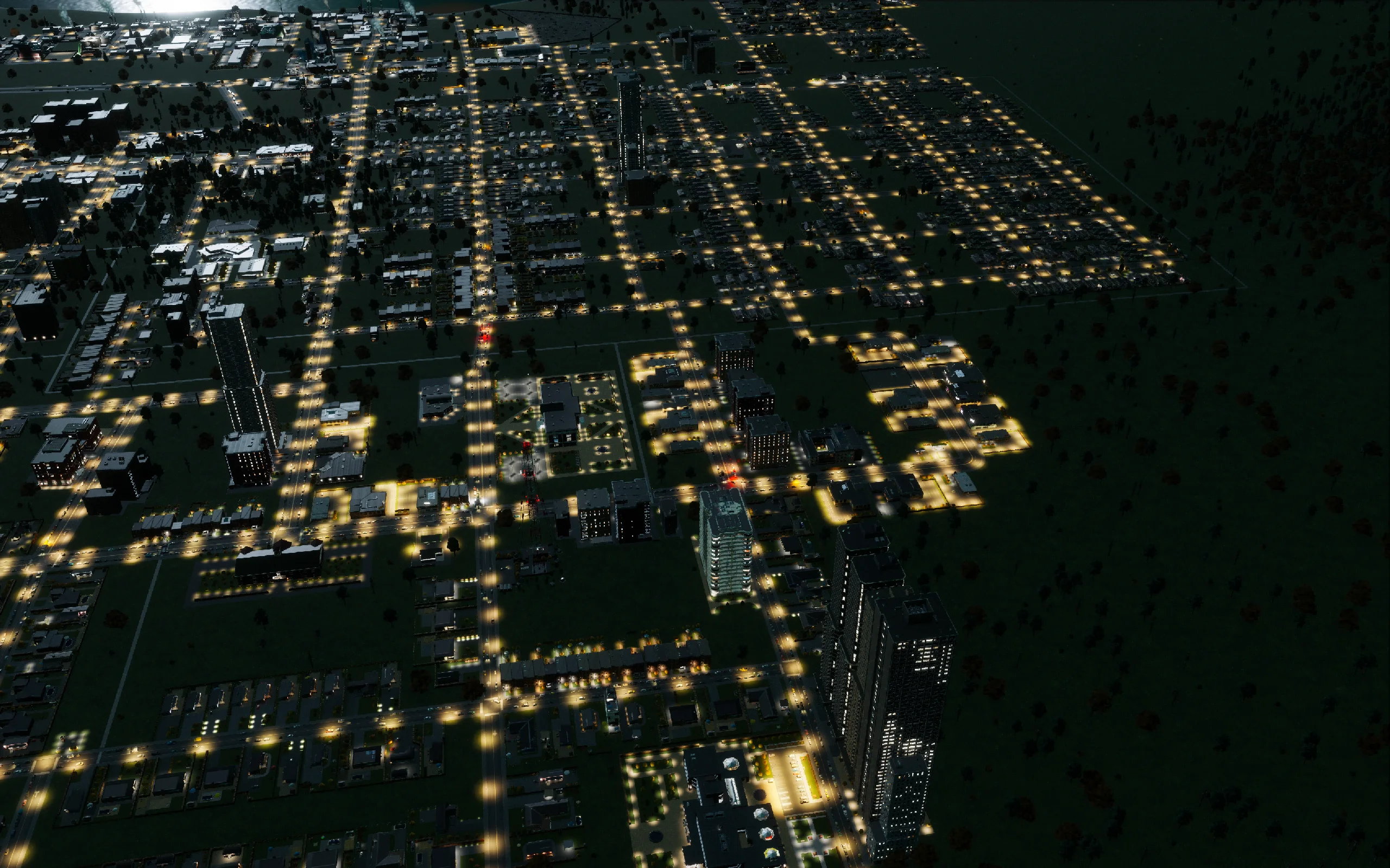 The western neighborhoods, services and employment extension at the paused evening close. Two buildings citywide were still developing.